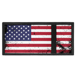 Grunge American Flag Print Trifold Wallet