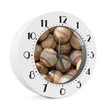 Grunge Baseballs Print Alarm Clock