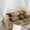 Grunge Baseballs Print Baby Crib Sheet