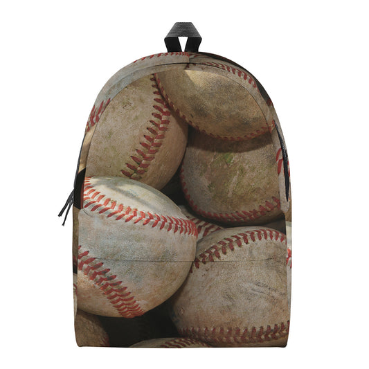 Grunge Baseballs Print Backpack