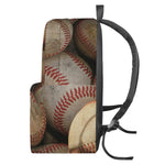 Grunge Baseballs Print Backpack