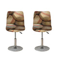 Grunge Baseballs Print Bar Stool Covers