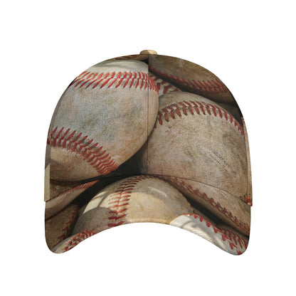 Grunge Baseballs Print Baseball Cap