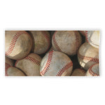Grunge Baseballs Print Beach Towel