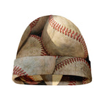 Grunge Baseballs Print Beanie