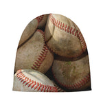 Grunge Baseballs Print Beanie
