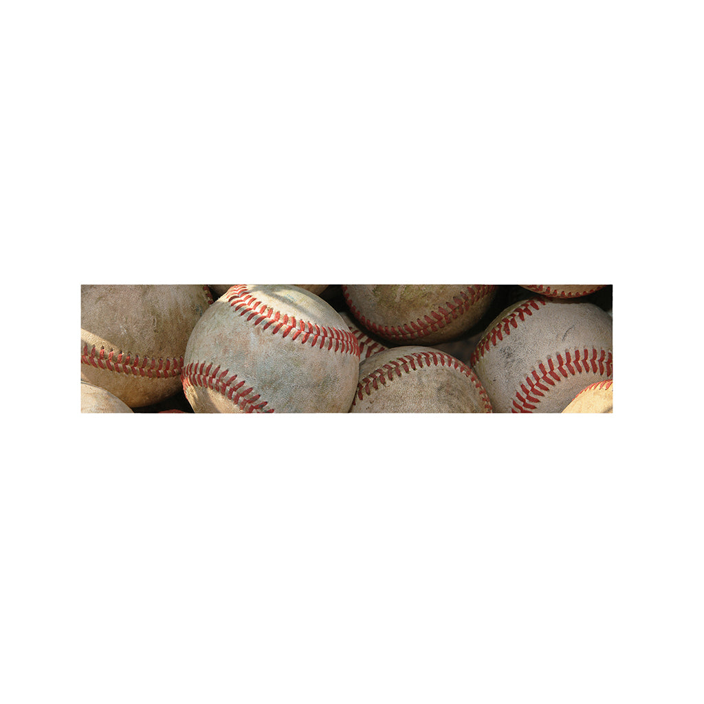 Grunge Baseballs Print Bed Runner