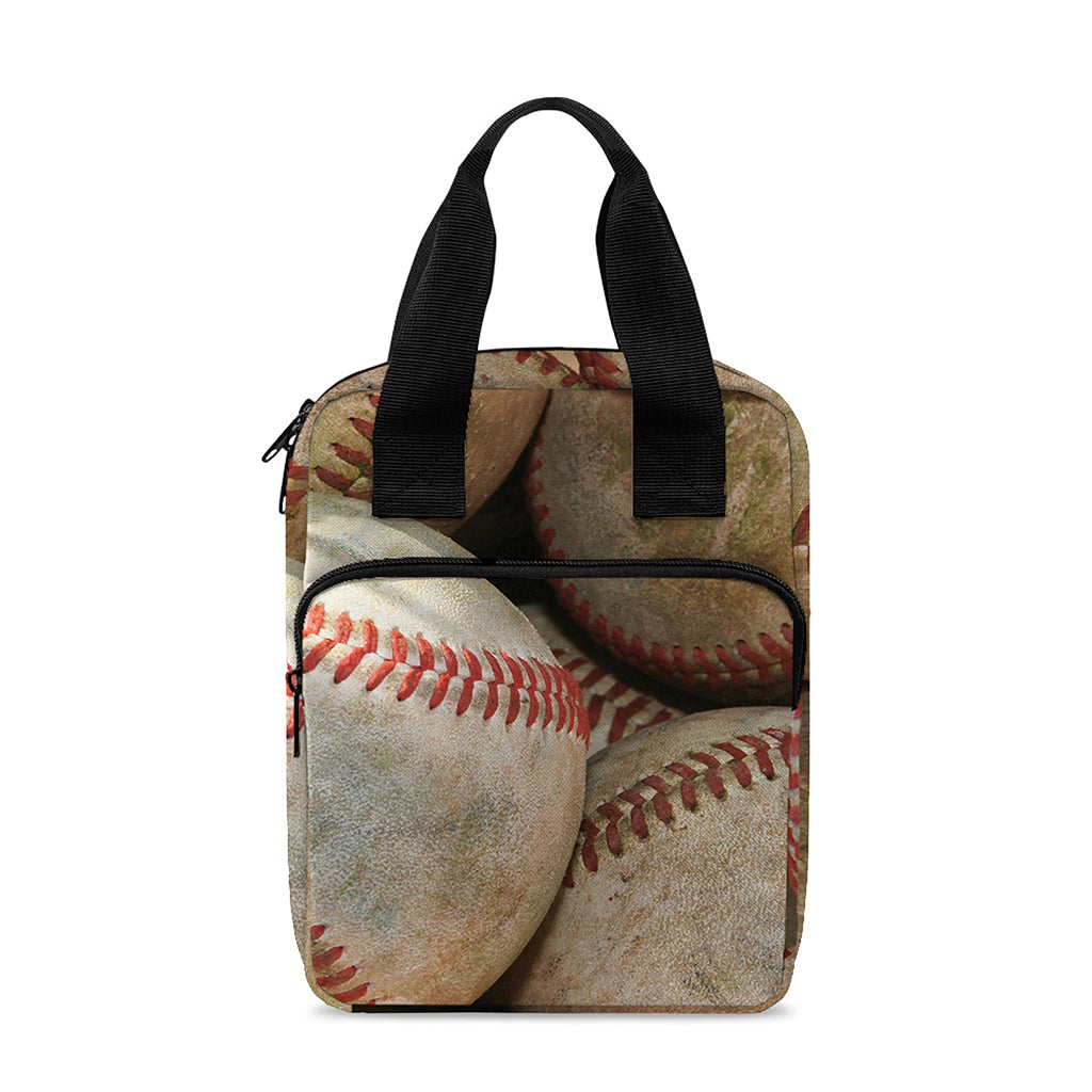 Grunge Baseballs Print Bible Tote Bag