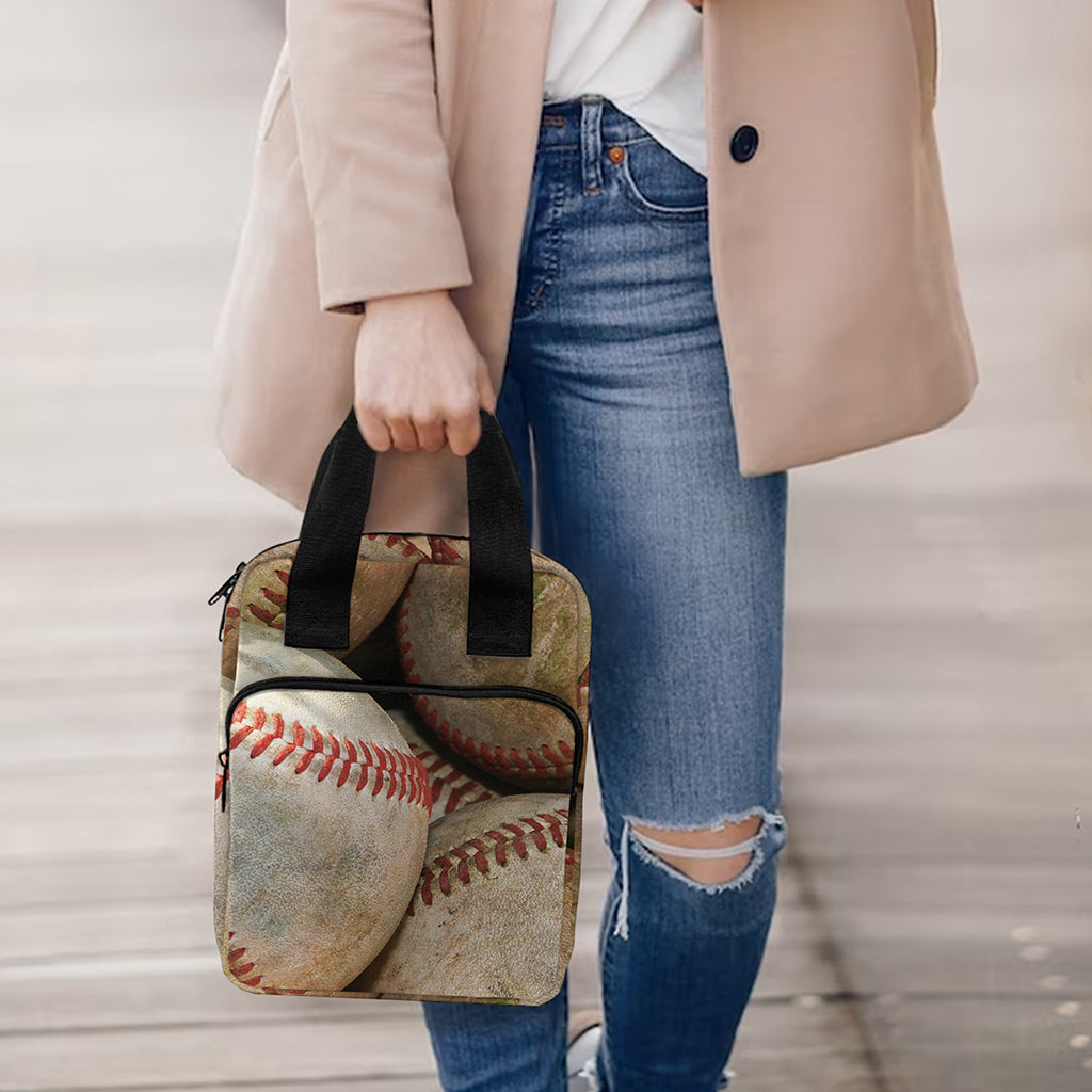 Grunge Baseballs Print Bible Tote Bag