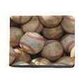 Grunge Baseballs Print Bifold Wallet