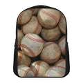 Grunge Baseballs Print Casual Backpack