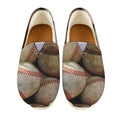 Grunge Baseballs Print Casual Shoes