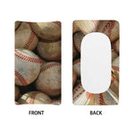 Grunge Baseballs Print Changing Pad Cover