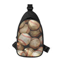 Grunge Baseballs Print Sling Bag