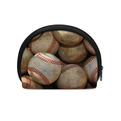 Grunge Baseballs Print Coin Purse