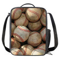 Grunge Baseballs Print Crossbody Lunch Bag