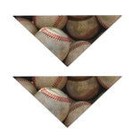 Grunge Baseballs Print Dog Bandana