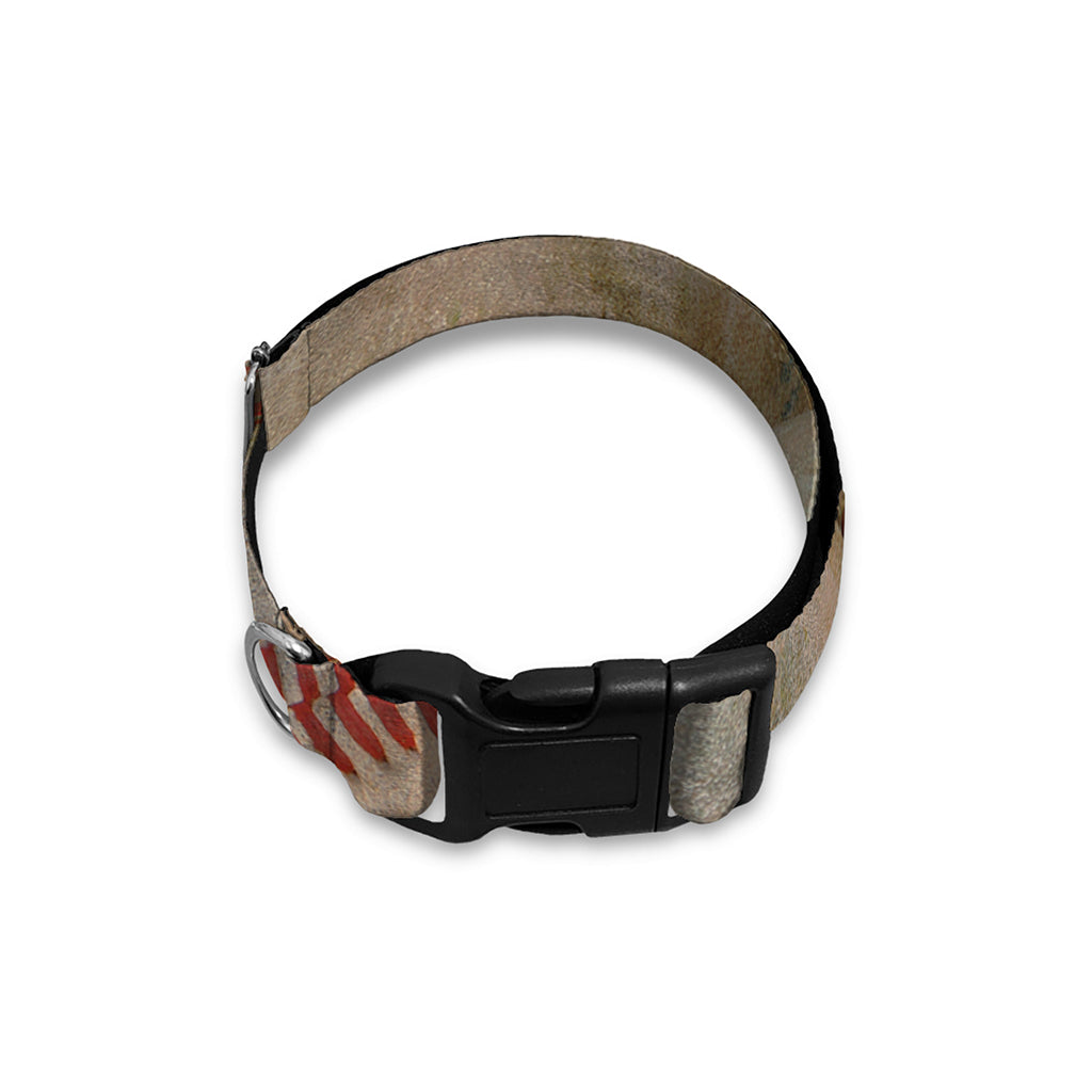 Grunge Baseballs Print Dog Collar