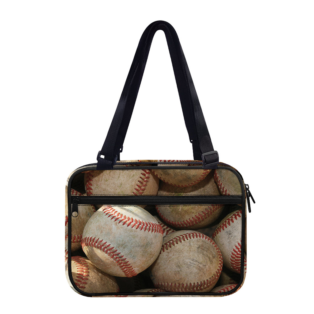 Grunge Baseballs Print Double Strap Bible Bag