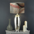 Grunge Baseballs Print Drum Lamp Shade