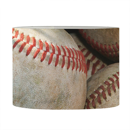 Grunge Baseballs Print Drum Lamp Shade