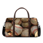 Grunge Baseballs Print Duffle Bag