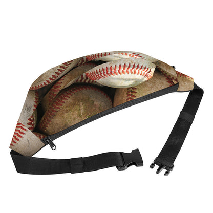 Grunge Baseballs Print Fanny Pack