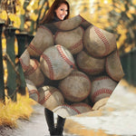 Grunge Baseballs Print Foldable Umbrella