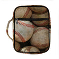 Grunge Baseballs Print Front Pocket Bible Bag