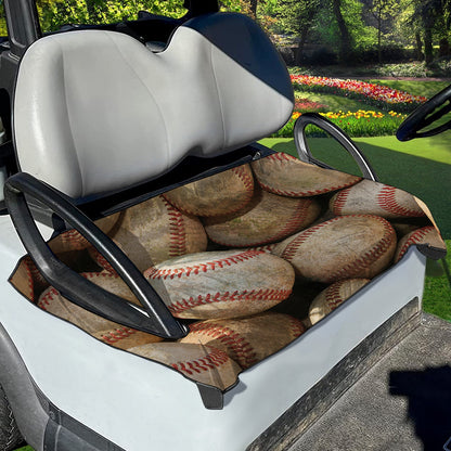 Grunge Baseballs Print Golf Cart Seat Cover