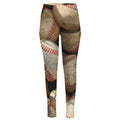 Grunge Baseballs Print High-Waisted Pocket Leggings