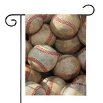 Grunge Baseballs Print House Flag