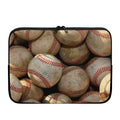 Grunge Baseballs Print Laptop Sleeve