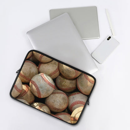 Grunge Baseballs Print Laptop Sleeve