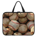Grunge Baseballs Print Laptop Sleeve With Handle
