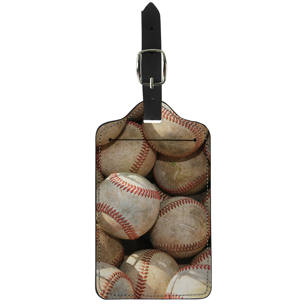 Grunge Baseballs Print Luggage Tag