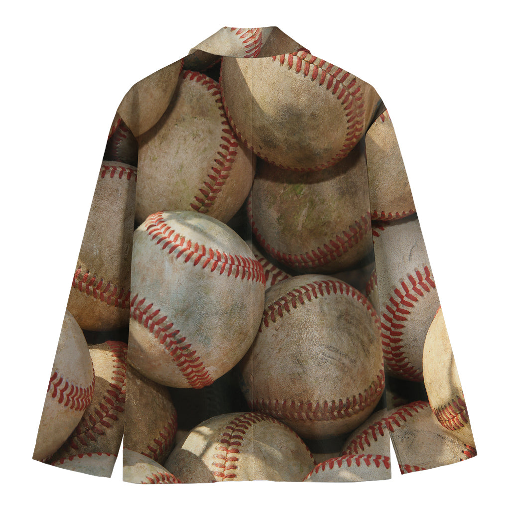 Grunge Baseballs Print Men's Blazer