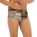 Grunge Baseballs Print Men's Briefs