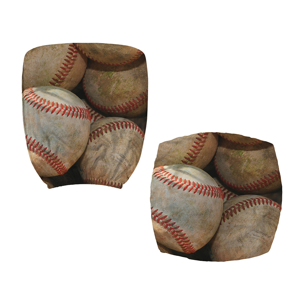 Grunge Baseballs Print Office Chair Cover