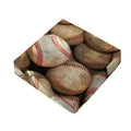 Grunge Baseballs Print Outdoor Seat Cushion Cover