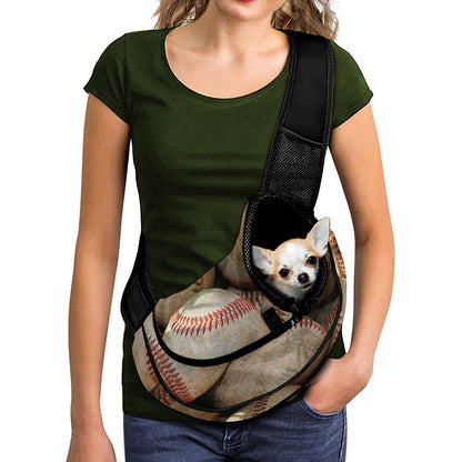 Grunge Baseballs Print Pet Sling Carrier