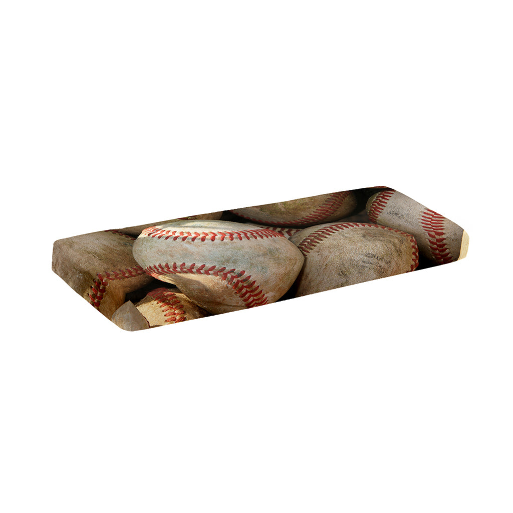 Grunge Baseballs Print Piano Keyboard Cover