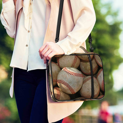 Grunge Baseballs Print Shoulder Strap Bible Bag