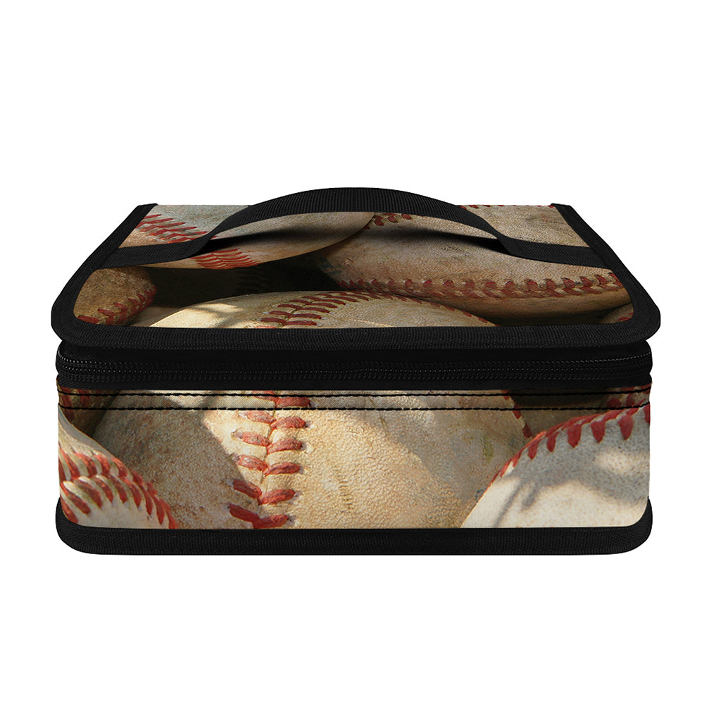 Grunge Baseballs Print Small Lunch Bag
