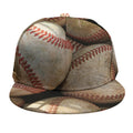 Grunge Baseballs Print Snapback Cap