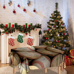 Grunge Baseballs Print Tablecloth