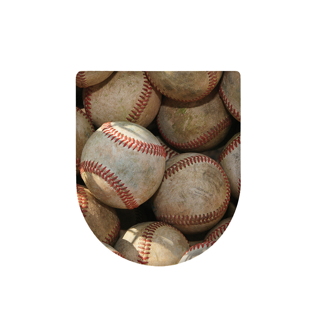 Grunge Baseballs Print Toilet Lid Cover