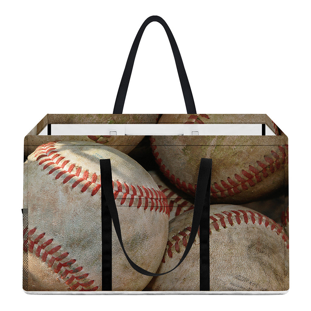 Grunge Baseballs Print Utility Tote Bag