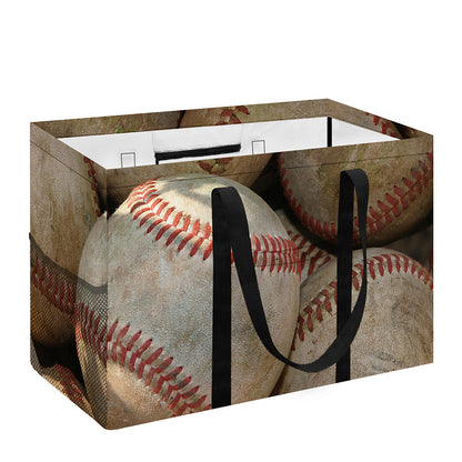 Grunge Baseballs Print Utility Tote Bag