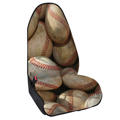 Grunge Baseballs Print Waterproof Car Seat Cover